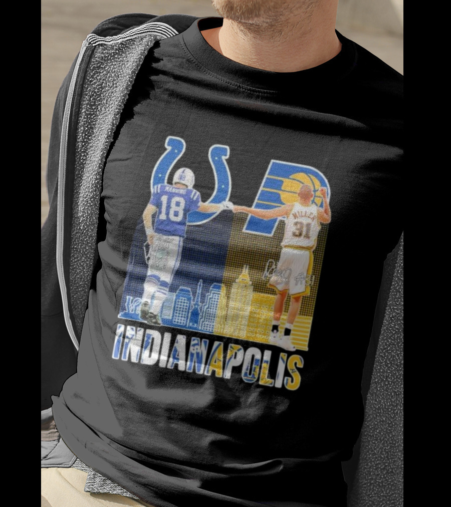 Manning Miller Indianapolis Colts Pacers Signatures Legends T-Shirt