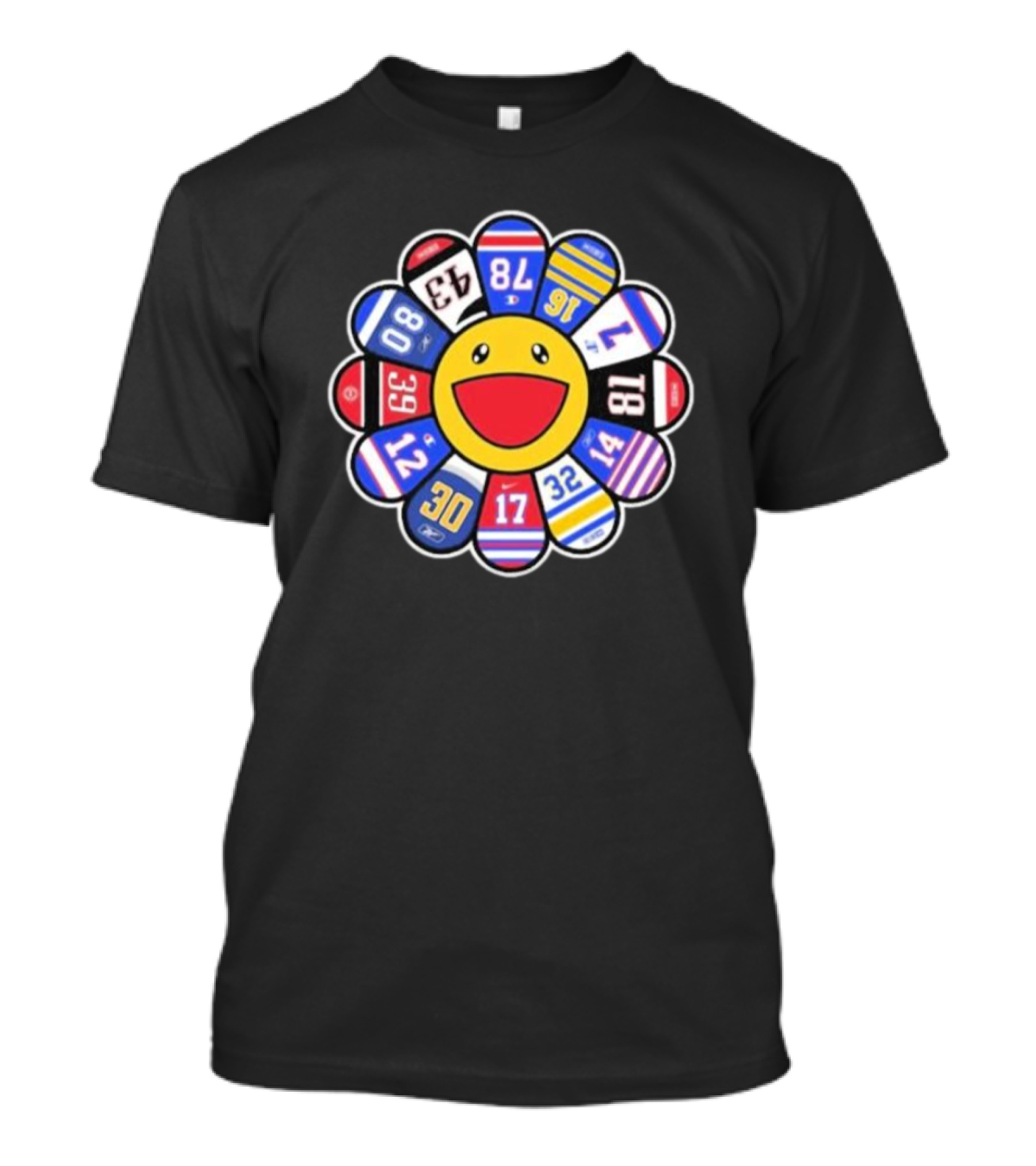 Buffalo Bills Player Numbers Smile Flower T-Shirt