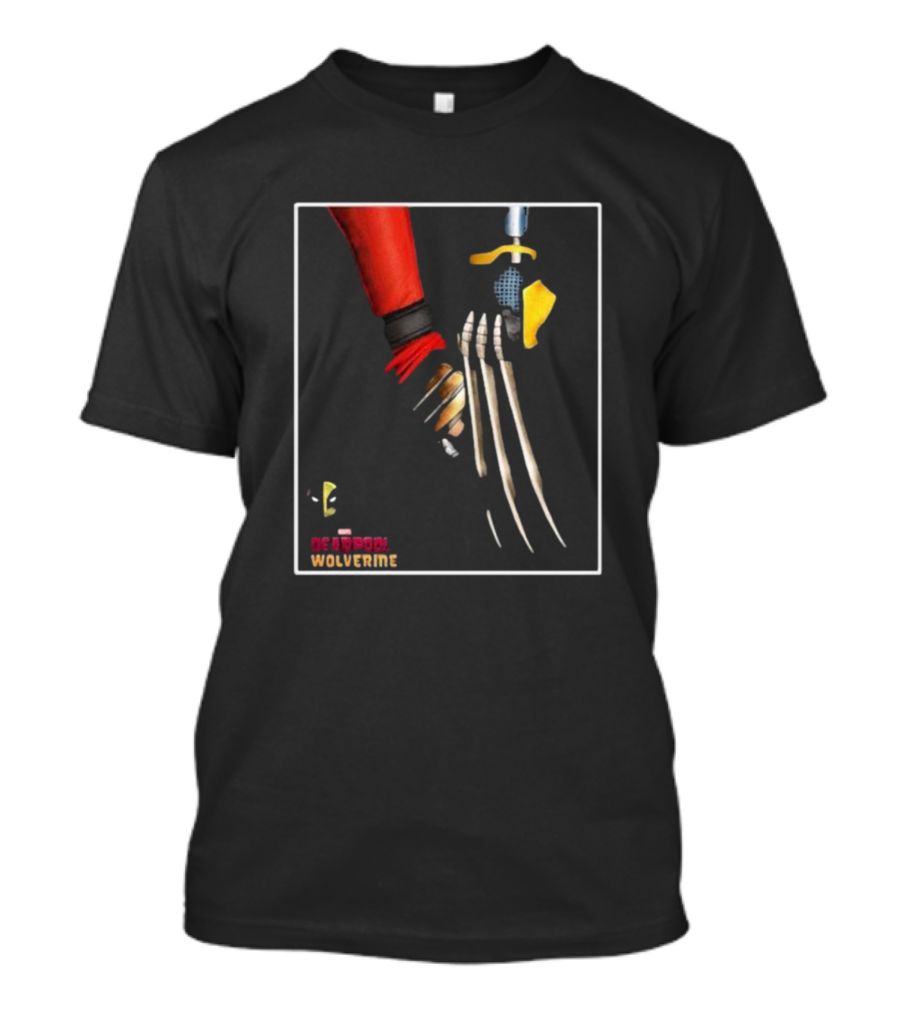 Deadpool Wolverine Handshake Claws T-Shirt
