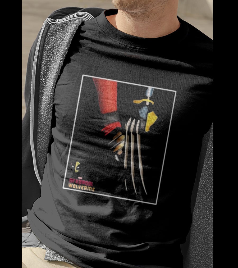 Deadpool Wolverine Handshake Claws T-Shirt