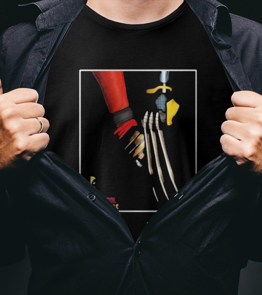 Deadpool Wolverine Handshake Claws T-Shirt