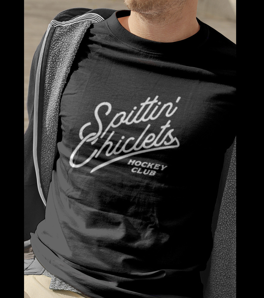 Spittin Chiclets Script Hockey Club T-Shirt