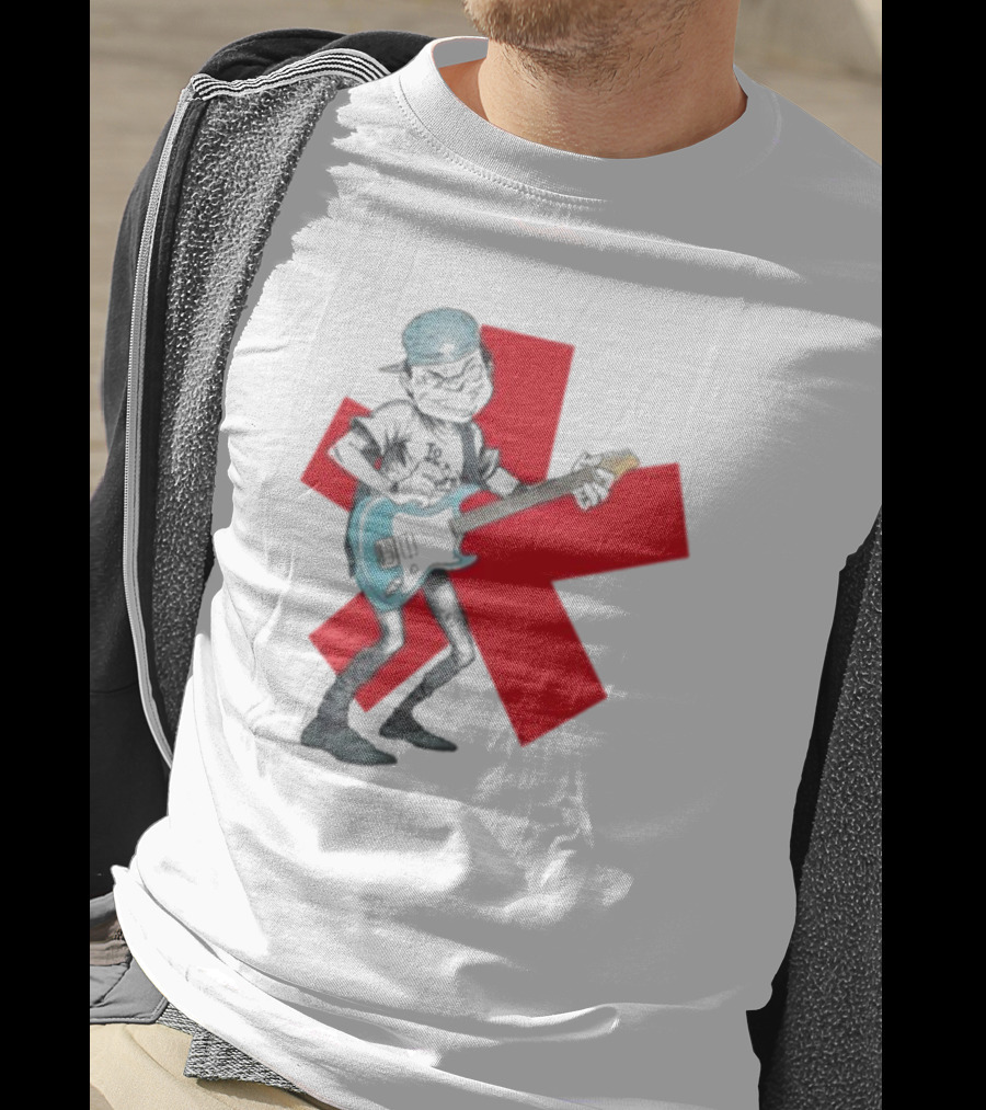 Tmd Comic By Thomas Tenney Rock Guitar Character With Red Asterisk T-Shirt
