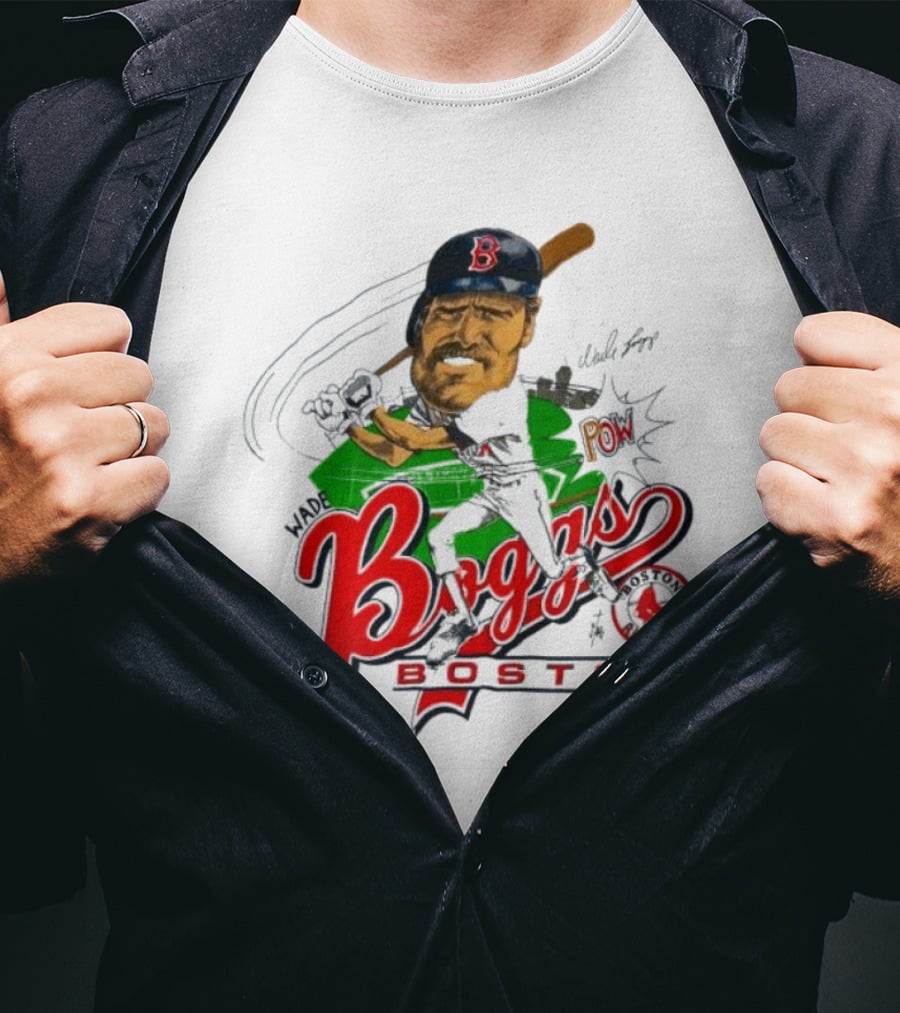 Wade Boggs Boston Red Sox Pow Baseball Signature HOF 2005 T-Shirt