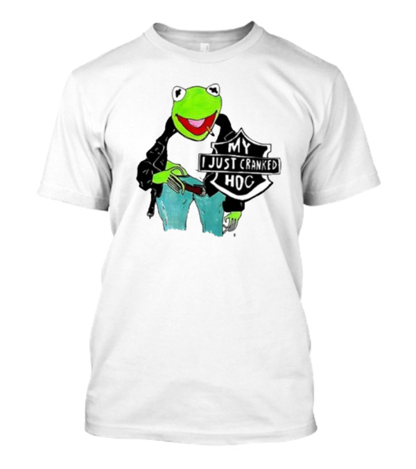 My I Just Cranked Hog Kermit Parody Biker Jacket T-Shirt