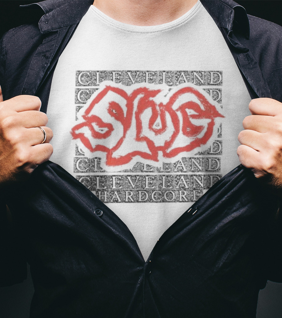 Cleveland Ohio Hardcore Slug Red Graffiti T-Shirt