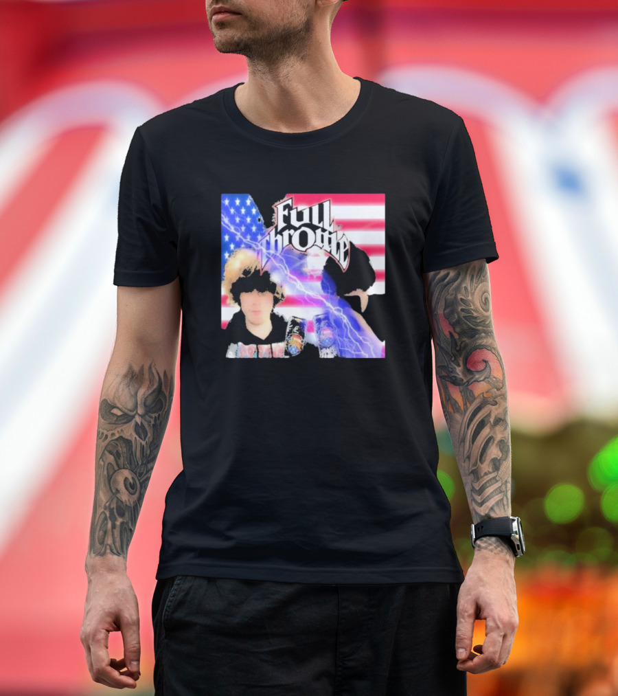Full Throttle Stars and Stripes Energy Drink Lightning Burst T-Shirt