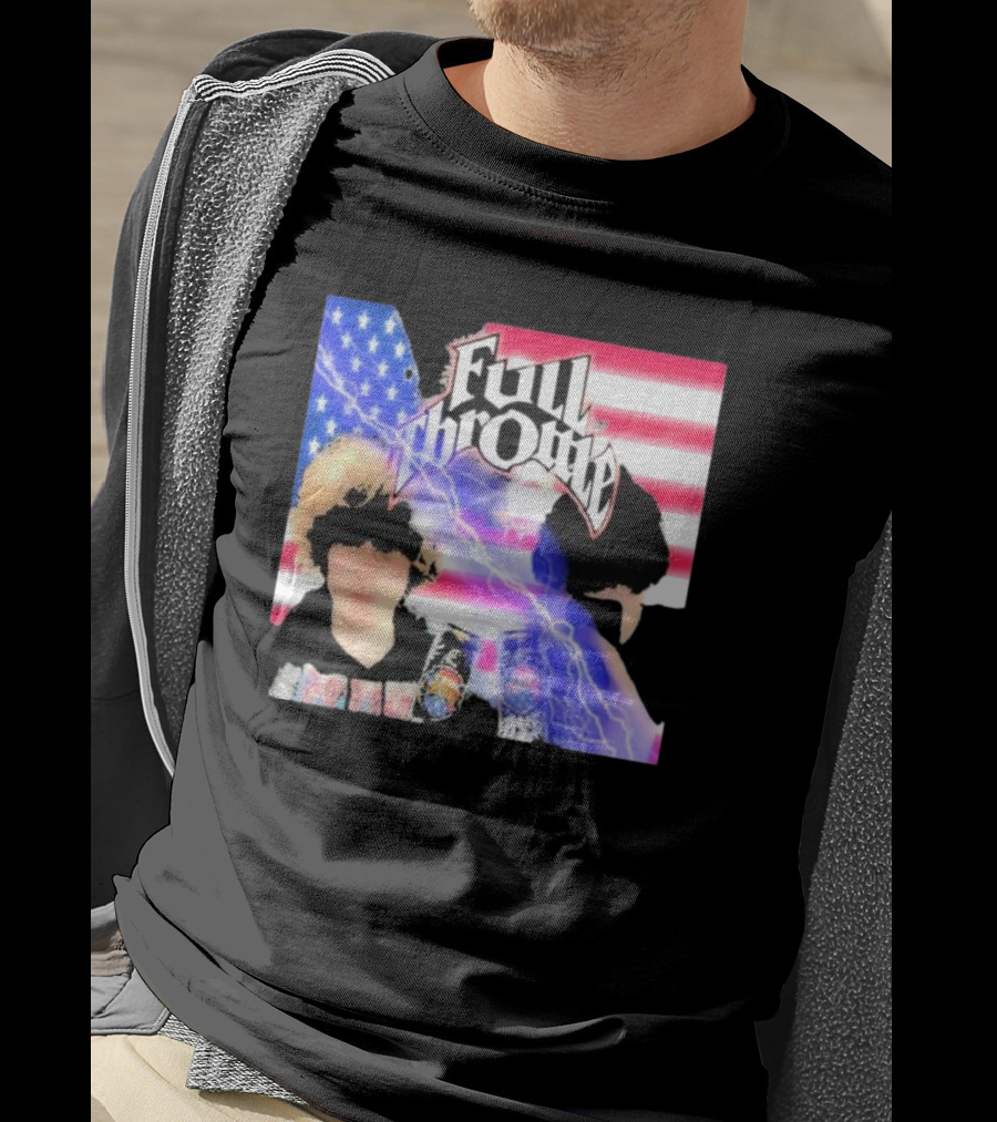 Full Throttle Stars And Stripes Energy Drink Lightning Burst T-Shirt