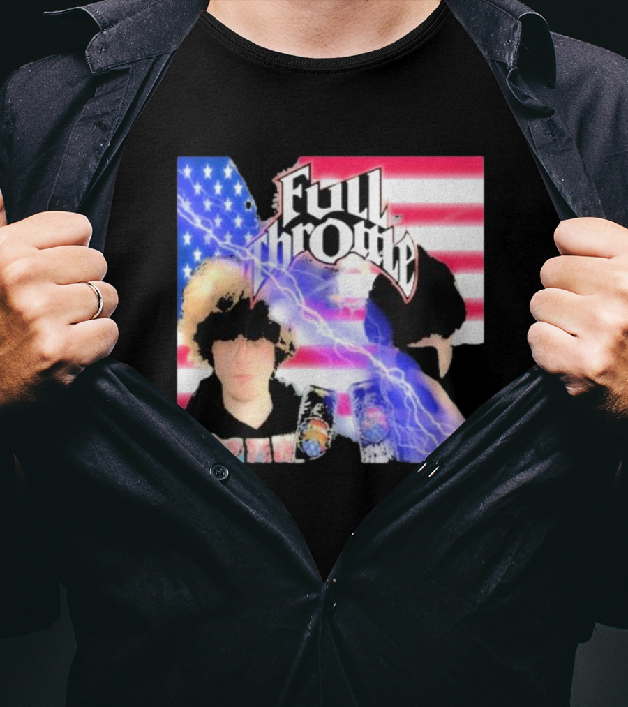 Full Throttle Stars And Stripes Energy Drink Lightning Burst T-Shirt