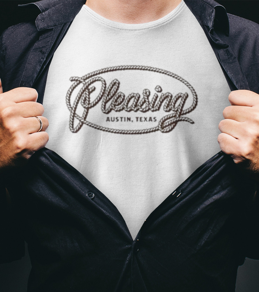 Pleasing Austin Texas Rope Oval T-Shirt