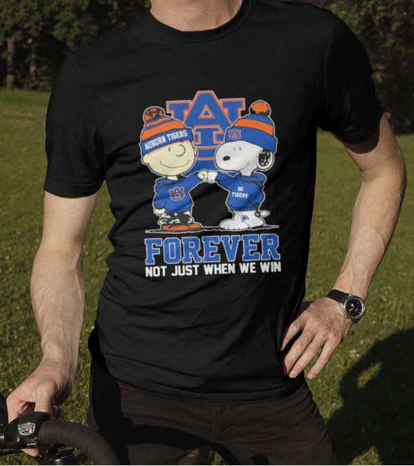 Snoopy Charlie Brown Auburn Tigers Forever Loyalty Not Just When We Win T-Shirt