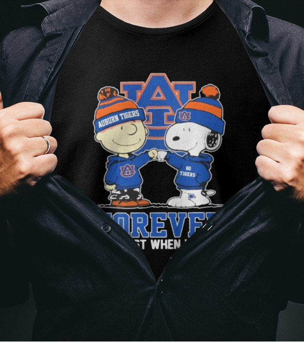 Snoopy Charlie Brown Auburn Tigers Forever Loyalty Not Just When We Win T-Shirt