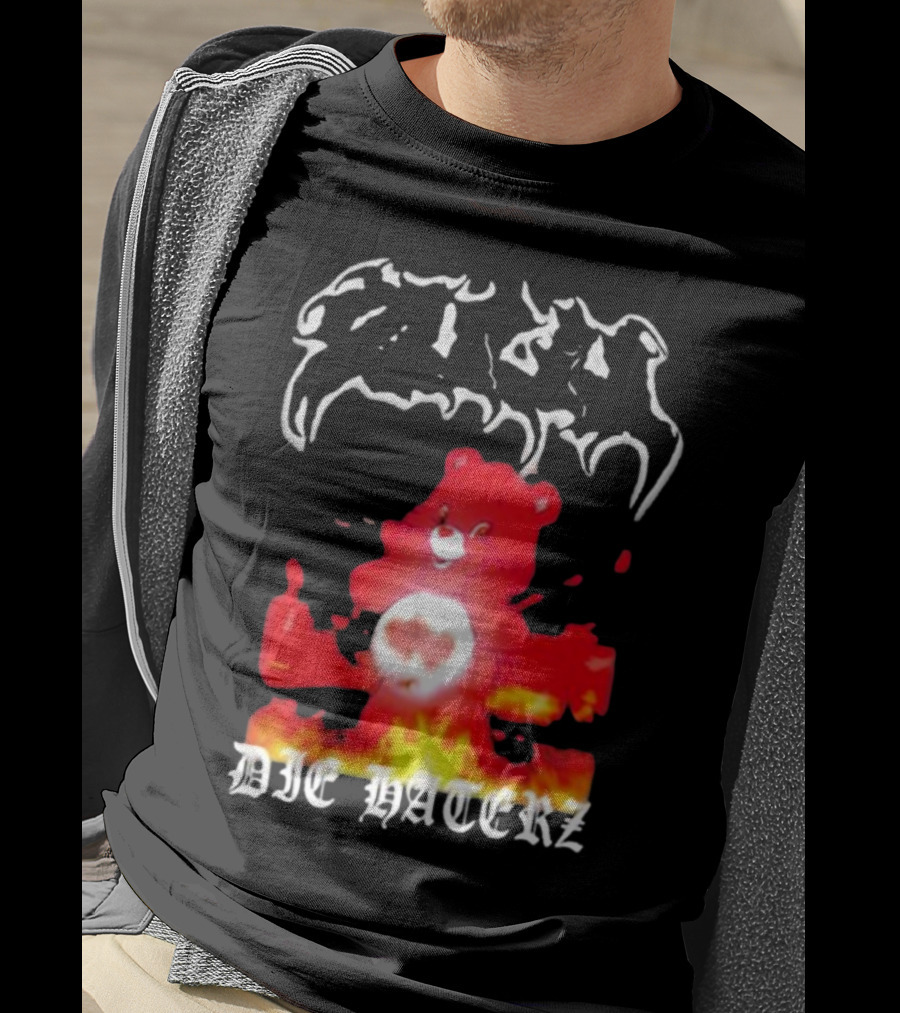 Zulu Bear Die Haterz Burning Heart T-Shirt