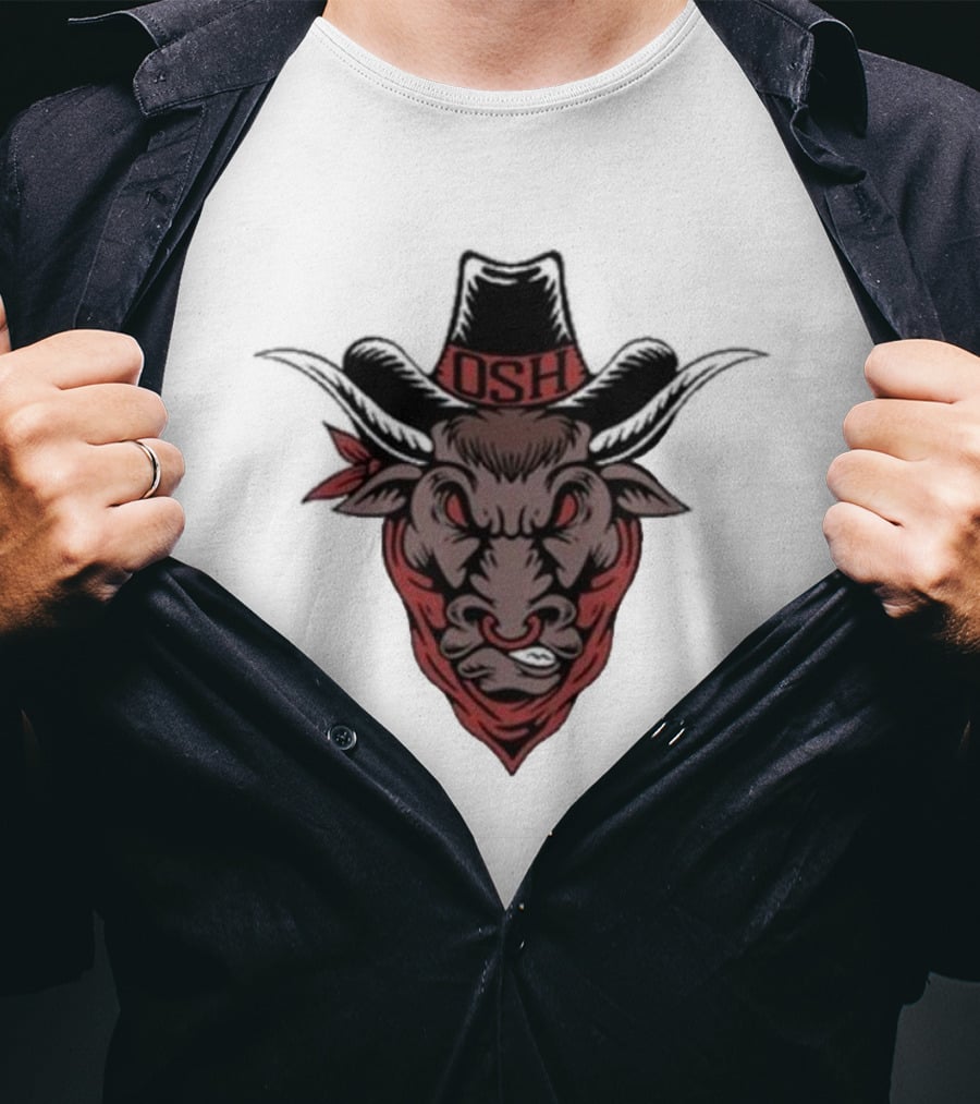 Old School Hats OSH Bull Custom Printed T-Shirt