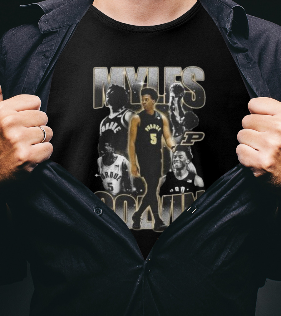 Myles Colvin Purdue Boilermakers Basketball Star Number 5 Streetwear T-Shirt