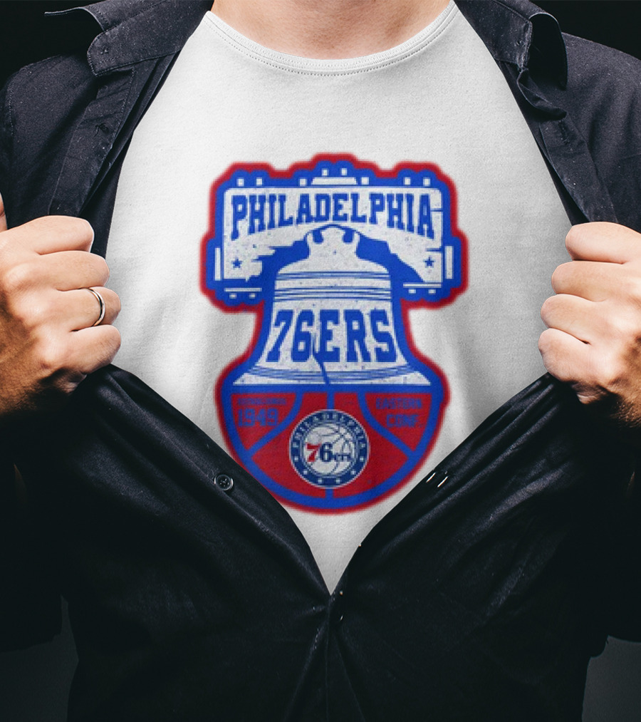 Philadelphia 76Ers 1949 Eastern Conference Liberty Bell T-Shirt