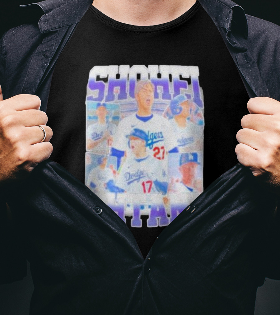 Shohei Ohtani Dodgers Baseball Star Collage T-Shirt