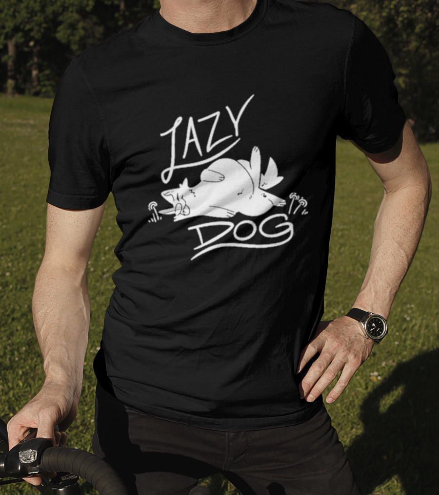 Lazy Dog Sleeping Art By Sloshdog T-Shirt
