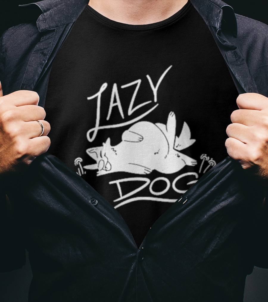 Lazy Dog Sleeping Art By Sloshdog T-Shirt