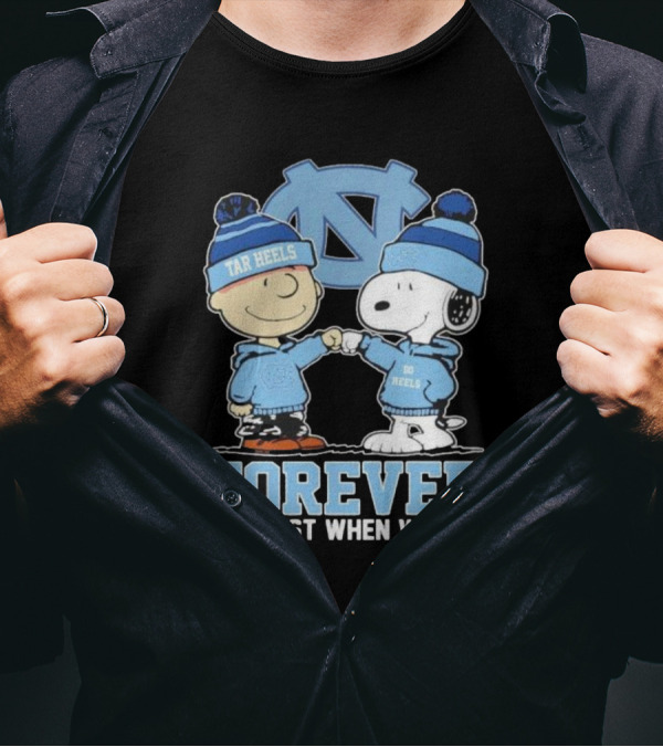 Snoopy And Charlie Brown North Carolina Tar Heels Go Heels Forever Not Just When We Win T-Shirt