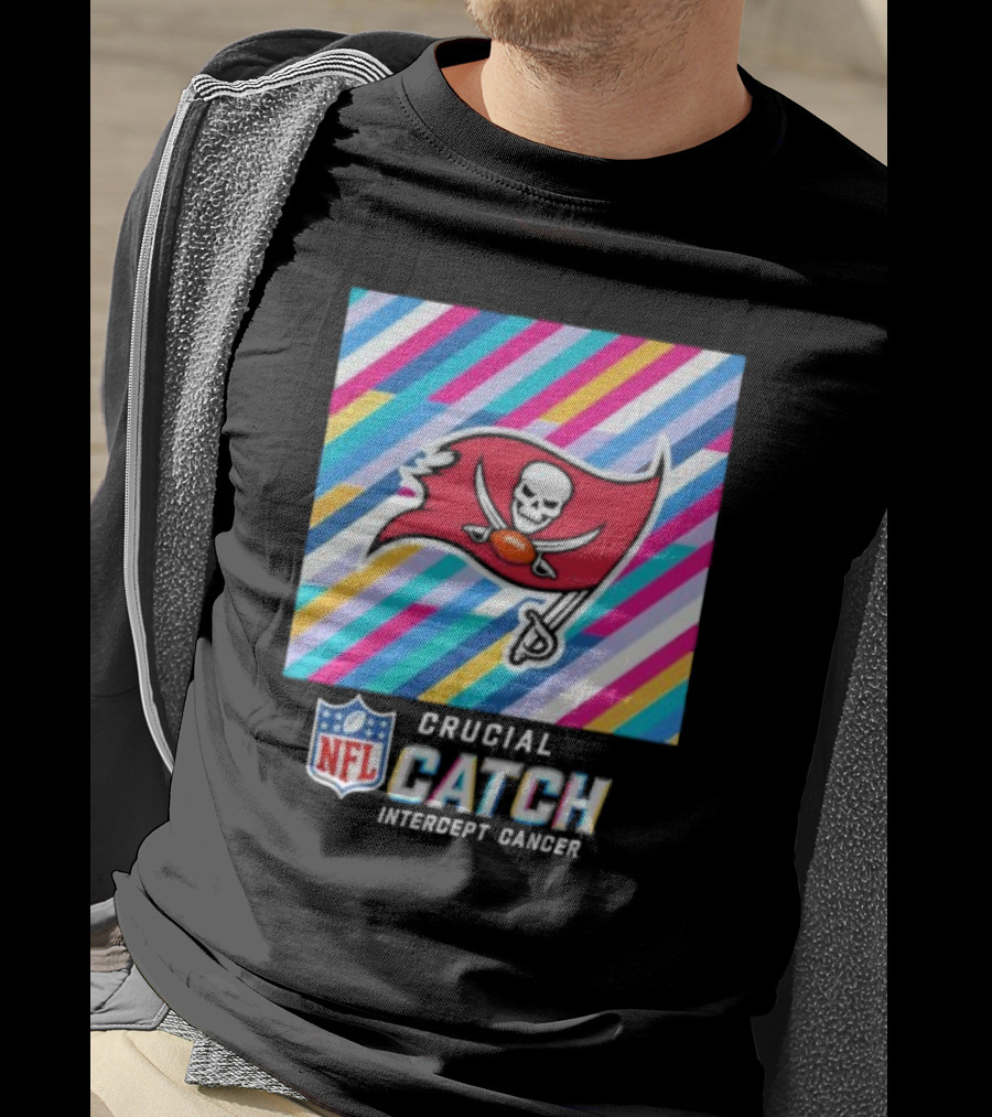 Tampa Bay Buccaneers NFL Crucial Catch Intercept Cancer T-Shirt