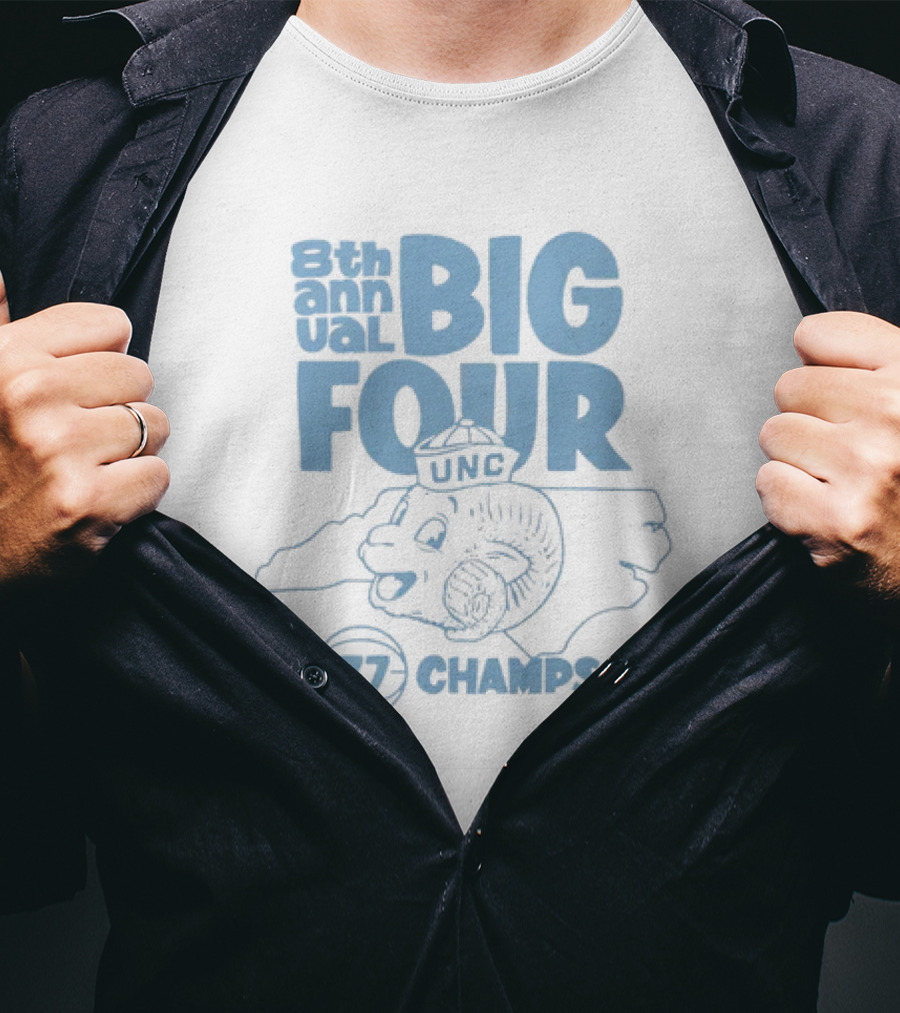 8th Annual Big Four UNC '77 Champs Tar Heels T-Shirt