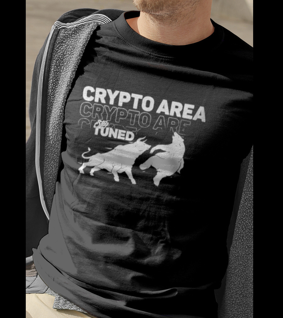 Crypto Area Stay Tuned Bull And Bear T-Shirt