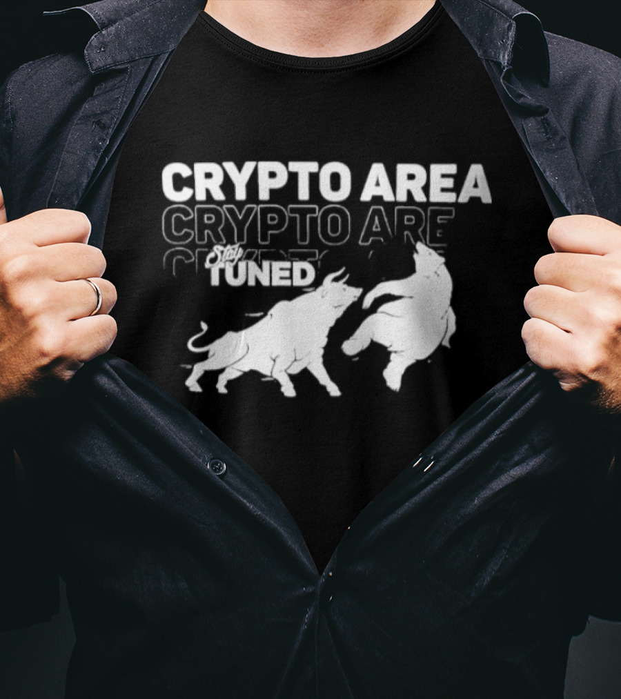 Crypto Area Stay Tuned Bull And Bear T-Shirt