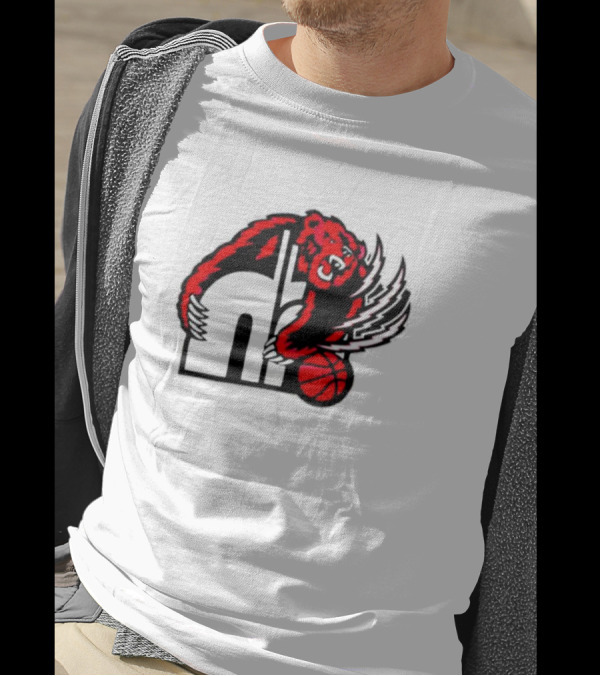 Memphis Hustle Basketball Bear Logo Konchar Hustle T-Shirt