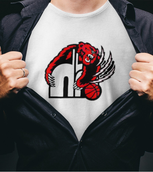 Memphis Hustle Basketball Bear Logo Konchar Hustle T-Shirt