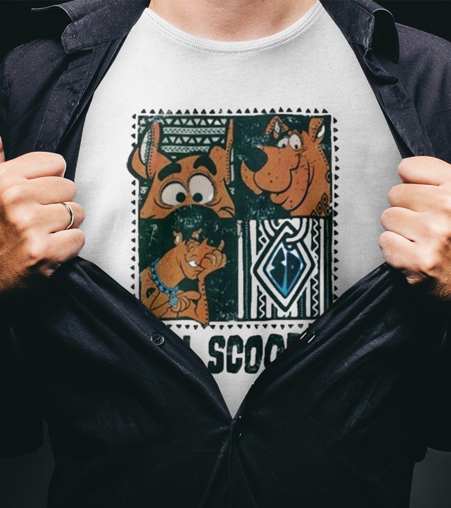 Scooby Doo Hey Scooby With Geometric Patterns And Scooby-Doo Facials T-Shirt