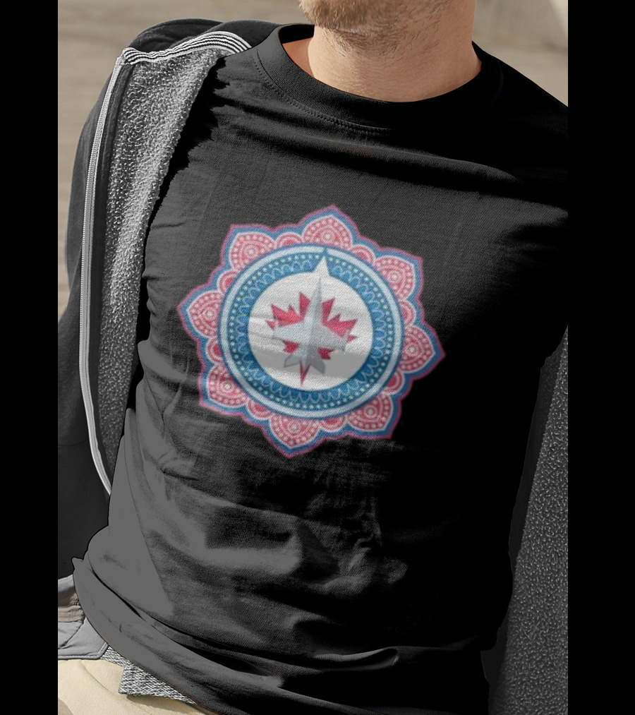 Winnipeg Jets South Asian Heritage Mandala T-Shirt