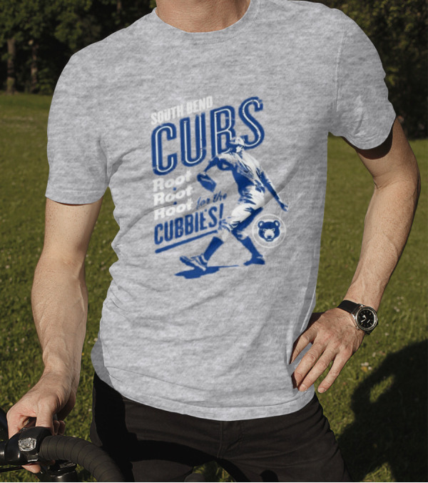 South Bend Cubs Root Root Root For The Cubbies Baseball Player T-Shirt