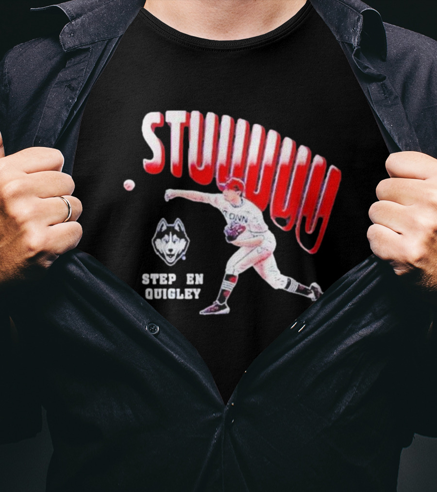 Stuuu Stephen Quigley UConn Huskies Baseball T-Shirt