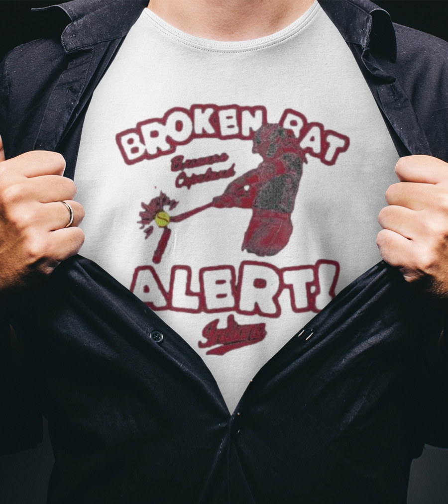 Broken Bat Alert Brianna Copeland Indiana Baseball Swing T-Shirt