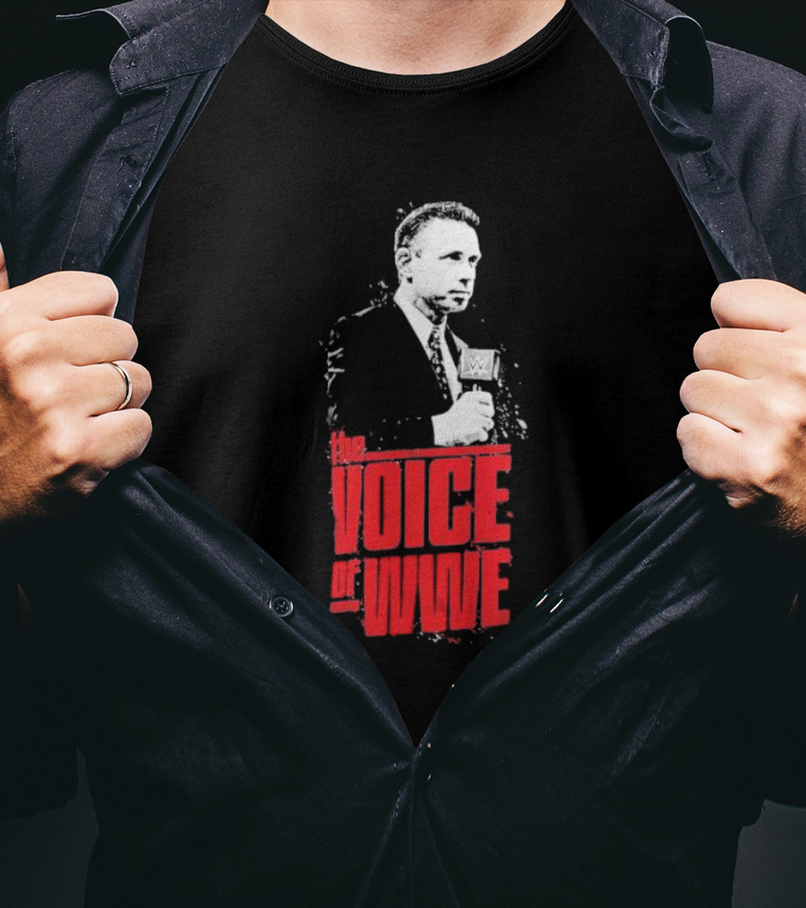 Michael Cole The Voice Of WWE Microphone T-Shirt