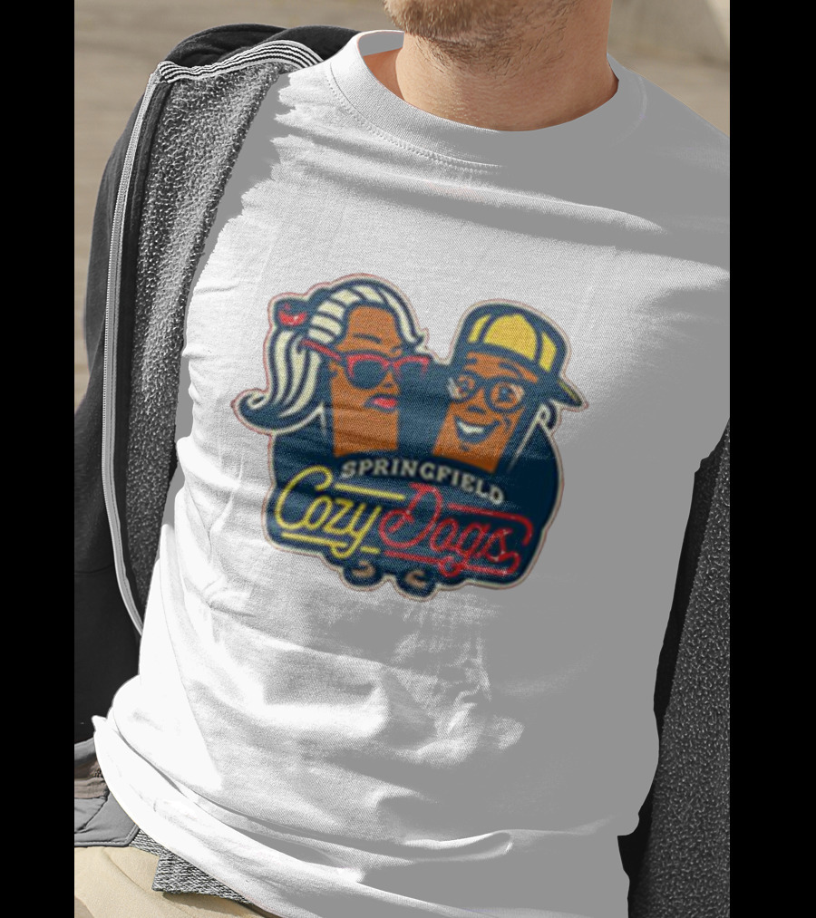 Springfield Cozy Dogs Retro Style Logo With Fun Characters T-Shirt