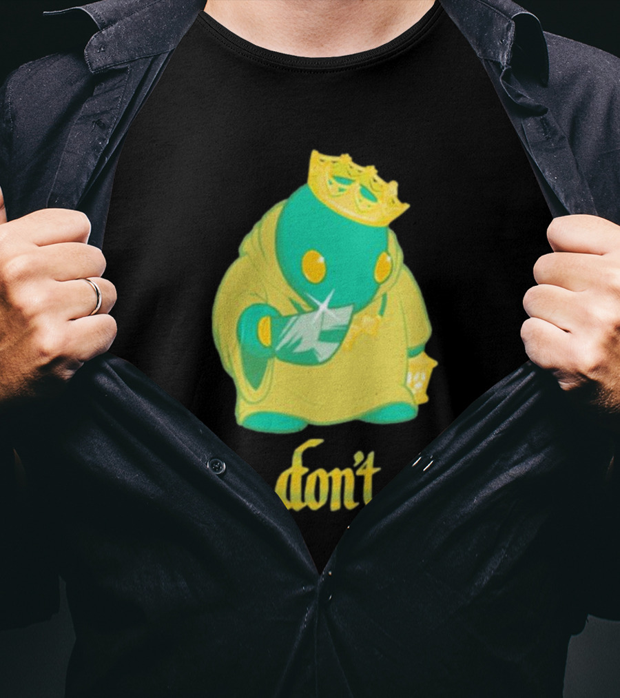 The Yetee King Don’t Green Creature With Crown And Crystal T-Shirt