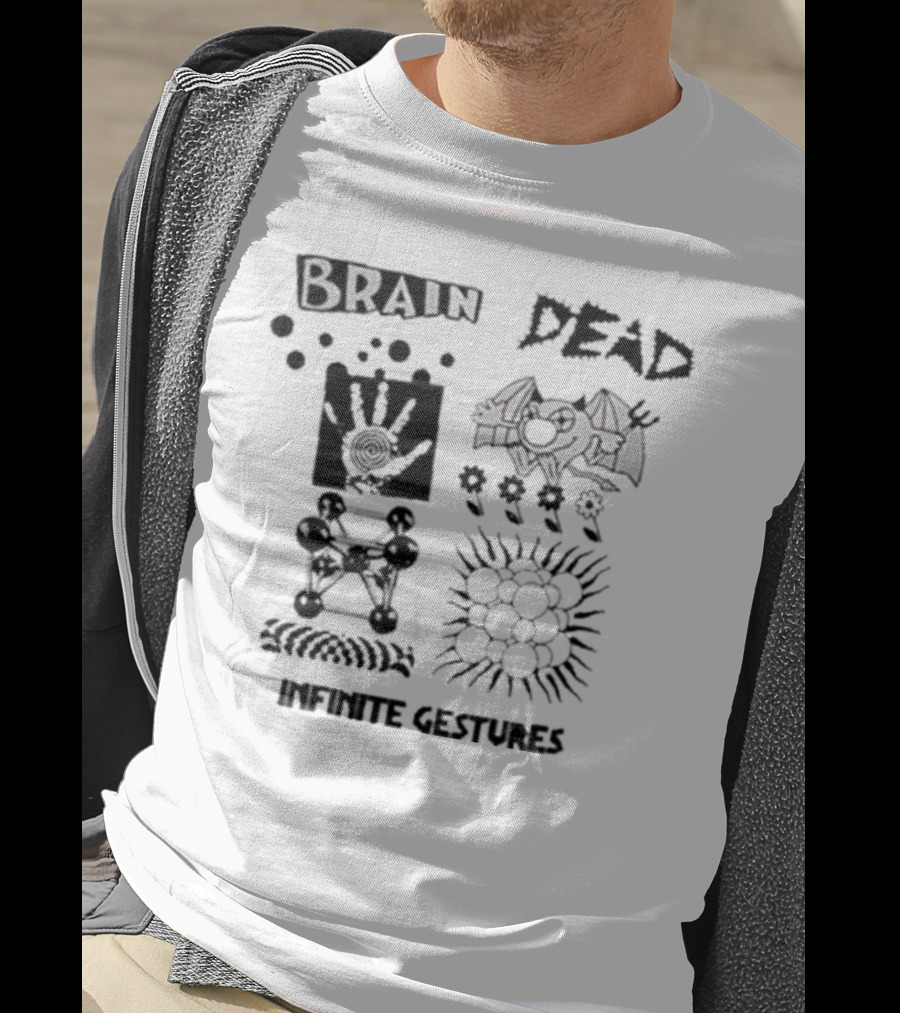 Wearebraindead Brain Dead Infinite Gestures Hand Bat Symbols T-Shirt