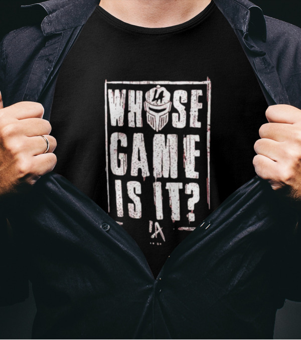 Whose Game Is It LA Knights Helmet T-Shirt