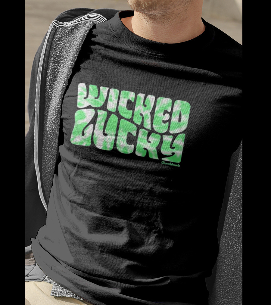 Wicked Lucky Green Tie-Dye Chowdaheadz T-Shirt