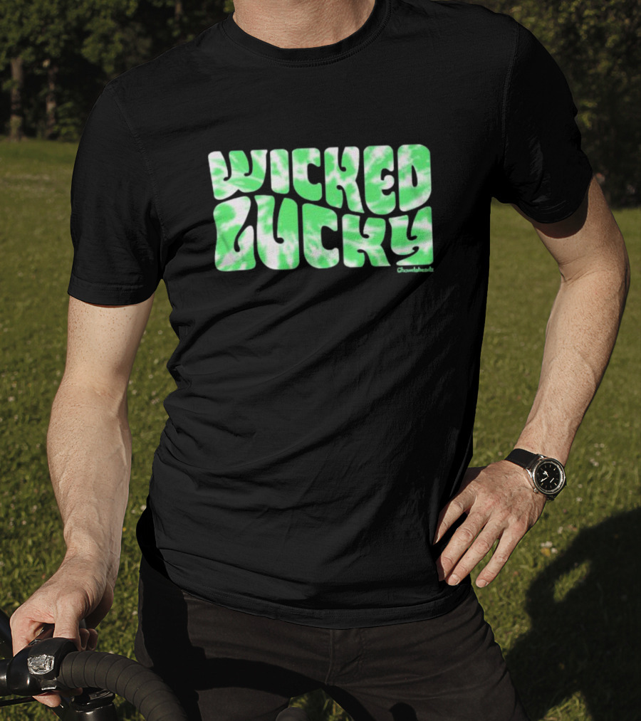 Wicked Lucky Green Tie-Dye Chowdaheadz T-Shirt