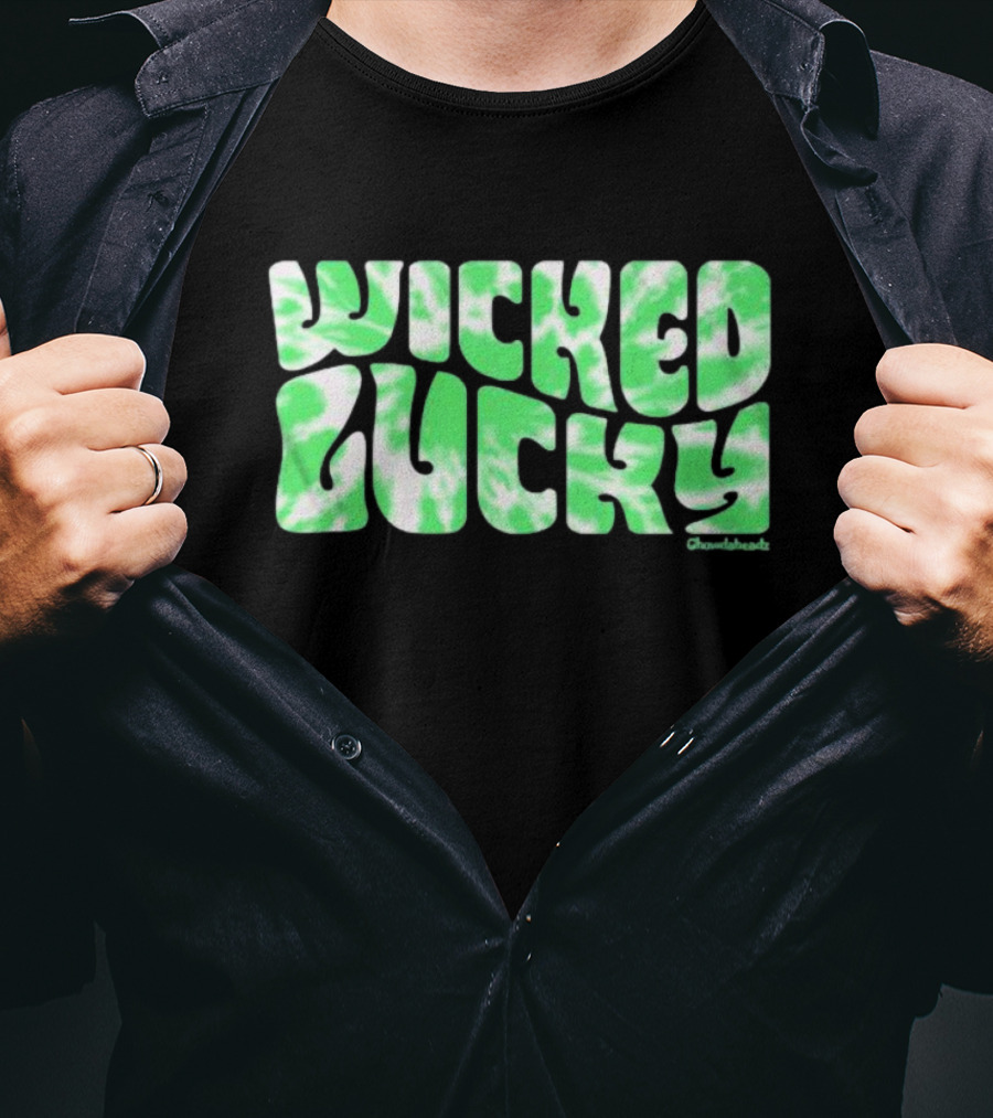 Wicked Lucky Green Tie-Dye Chowdaheadz T-Shirt