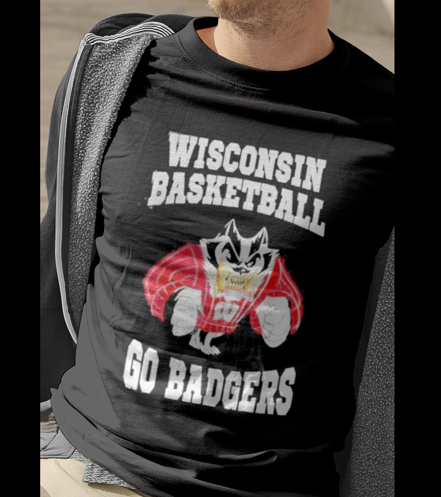 Wisconsin Basketball Go Badgers Mascot Wisconsin Badgers T-Shirt