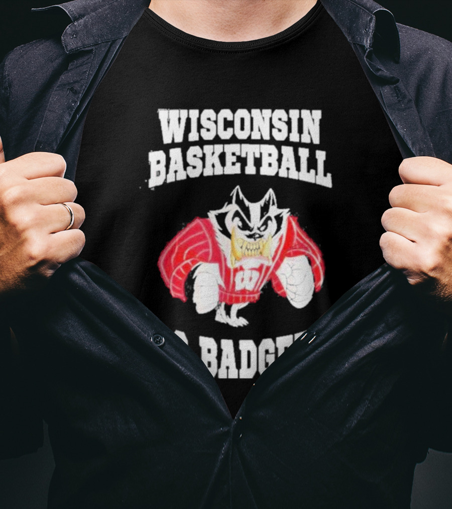 Wisconsin Basketball Go Badgers Mascot Wisconsin Badgers T-Shirt