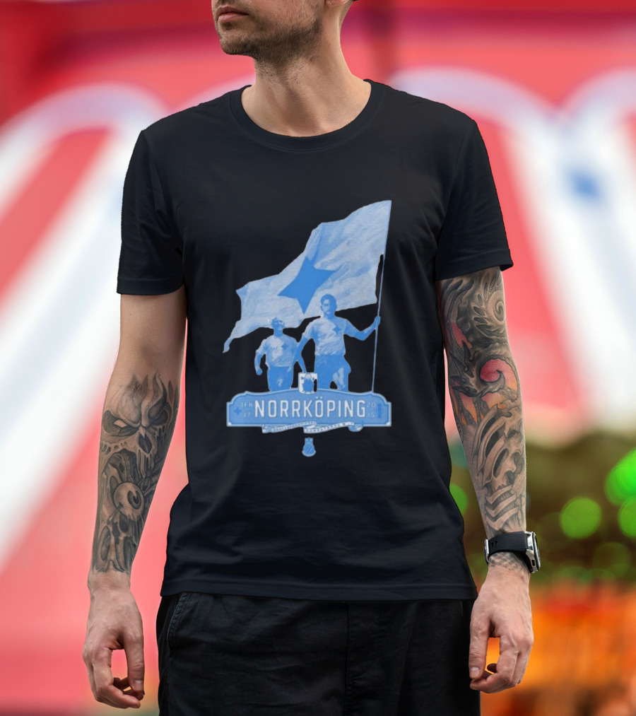 Wwwk IFK Norrköping 2024 Blue Star Flag Football Enthusiasts T-Shirt