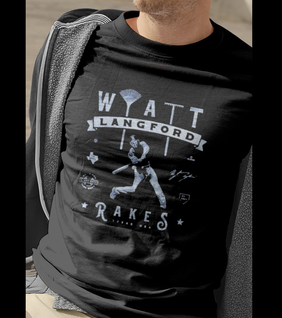 Wyatt Langford Rakes Texas USA Baseball Player T-Shirt