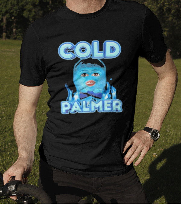 Cold Palmer Frozen Face With Blue Flames T-Shirt