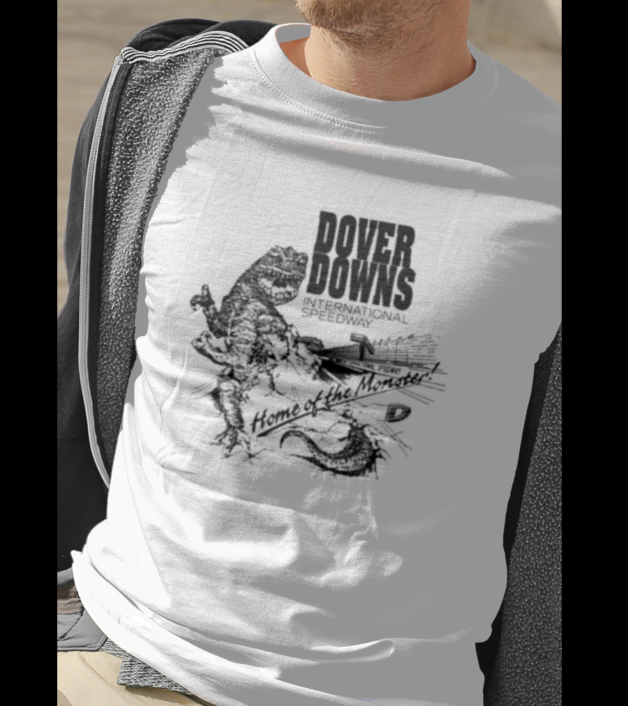 Dover Downs International Speedway Home Of The Monster Roaring Dinosaur And Racing Track T-Shirt