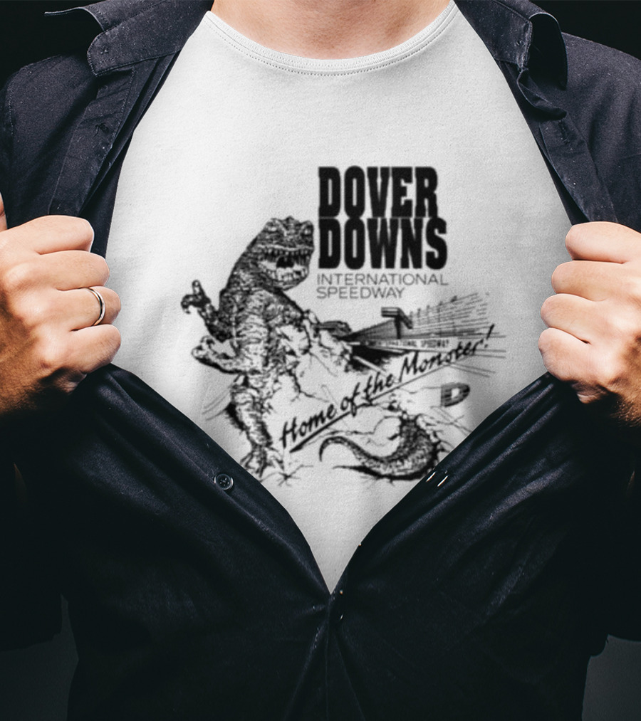 Dover Downs International Speedway Home Of The Monster Roaring Dinosaur And Racing Track T-Shirt